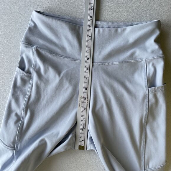 X By Gottex Women's High Rise Active Workout Legging Size M Pockets Light Blue - Picture 7 of 9